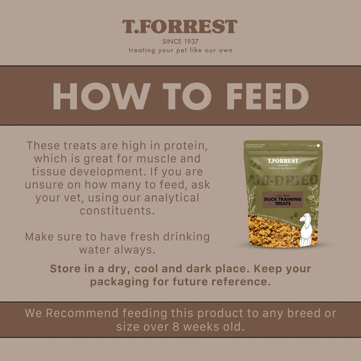 How to feed your dog duck training treats