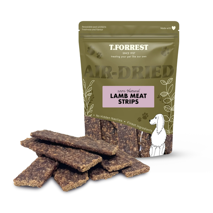 Lamb meat strips for dogs