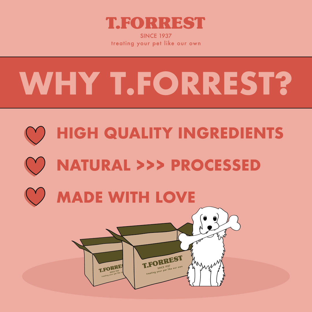 Why choose t forrest pork dog treats