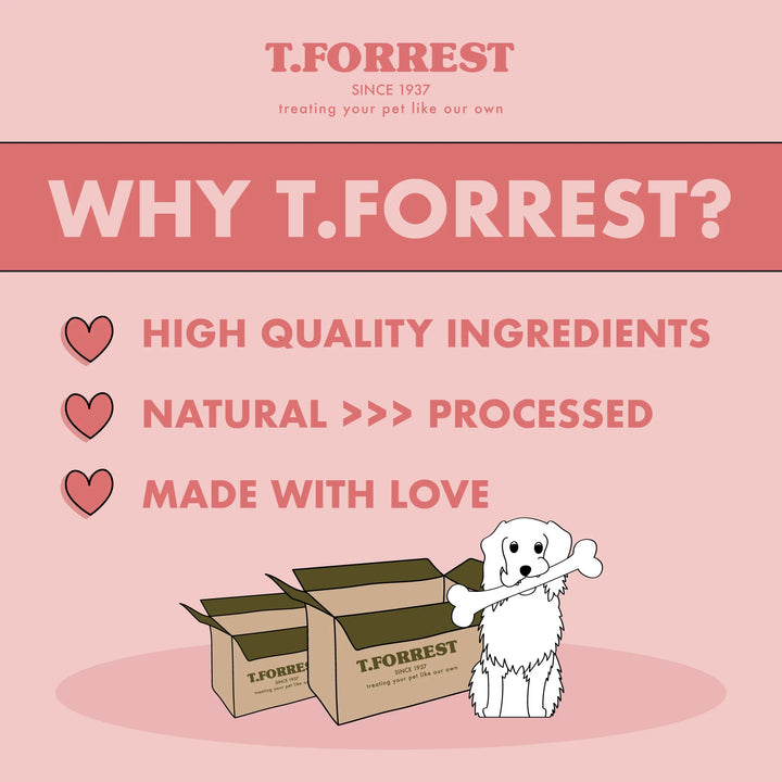 why choose t forrest turkey dog treats