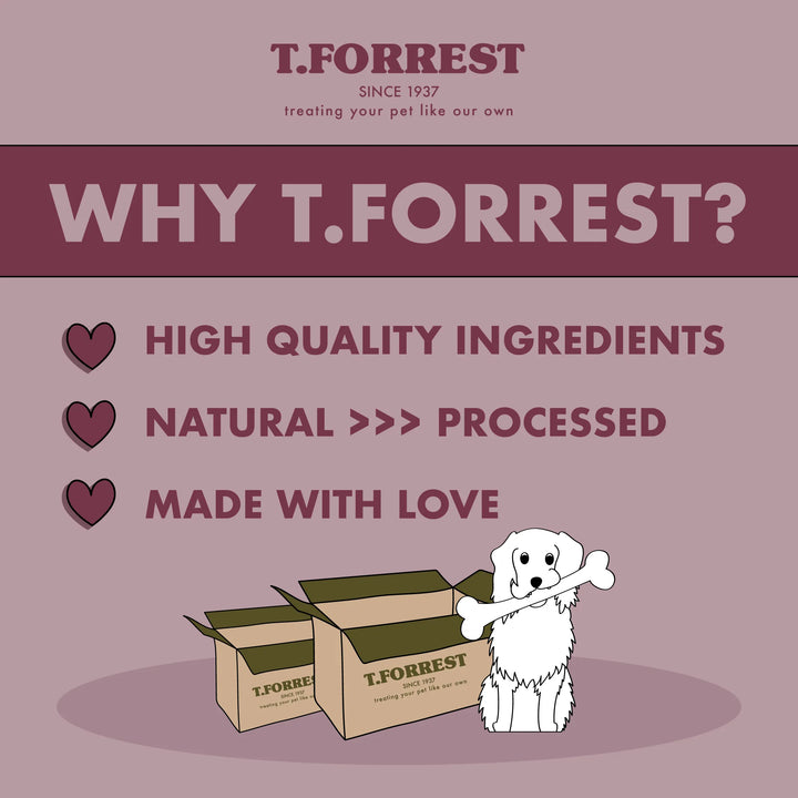 why choose t forrest venison dog treats